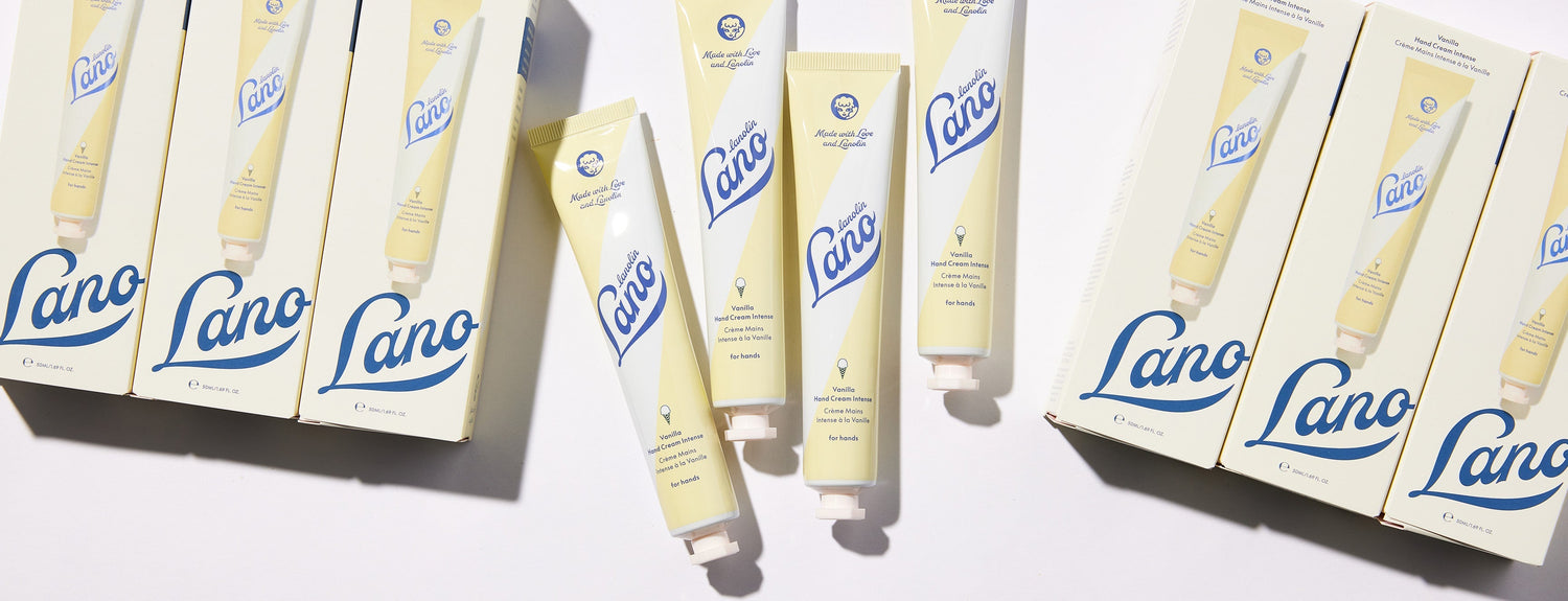 Lanolips hand cream intense vanilla hand cream tubes.