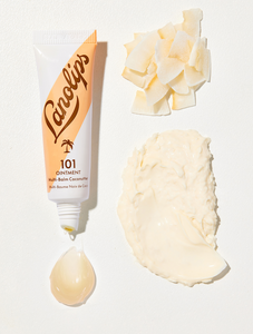 The Lanolips 101 Ointment Multi-Balm in Coconutter is infused with coconut oil & vitamin E