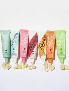 Lanolips 101 Fruities Ointment comes in seven flavours: Pear, Minty, Strawberry, Watermelon, Coconutter, Peach and Green Apple
