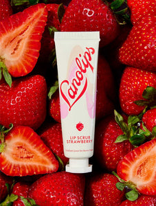 Lanolips Lip Scrub Strawberry is a 100% natural balm based scrub, containing ingredients including our ultra-pure grade lanolin, real finely ground strawberry seeds and sugar.