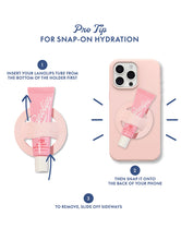 The Lanolips Lip Balm Phone holder how to use instructions pro tip