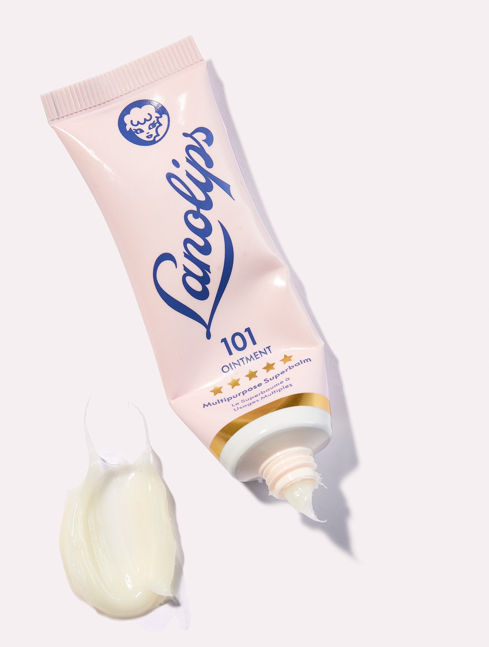 Product image of the 101 ointment multipurpose superbalm tube squeezed showing the ointments texture and finish.
