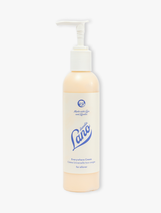 Lanolips everywhere cream 200ml pump size bottle.