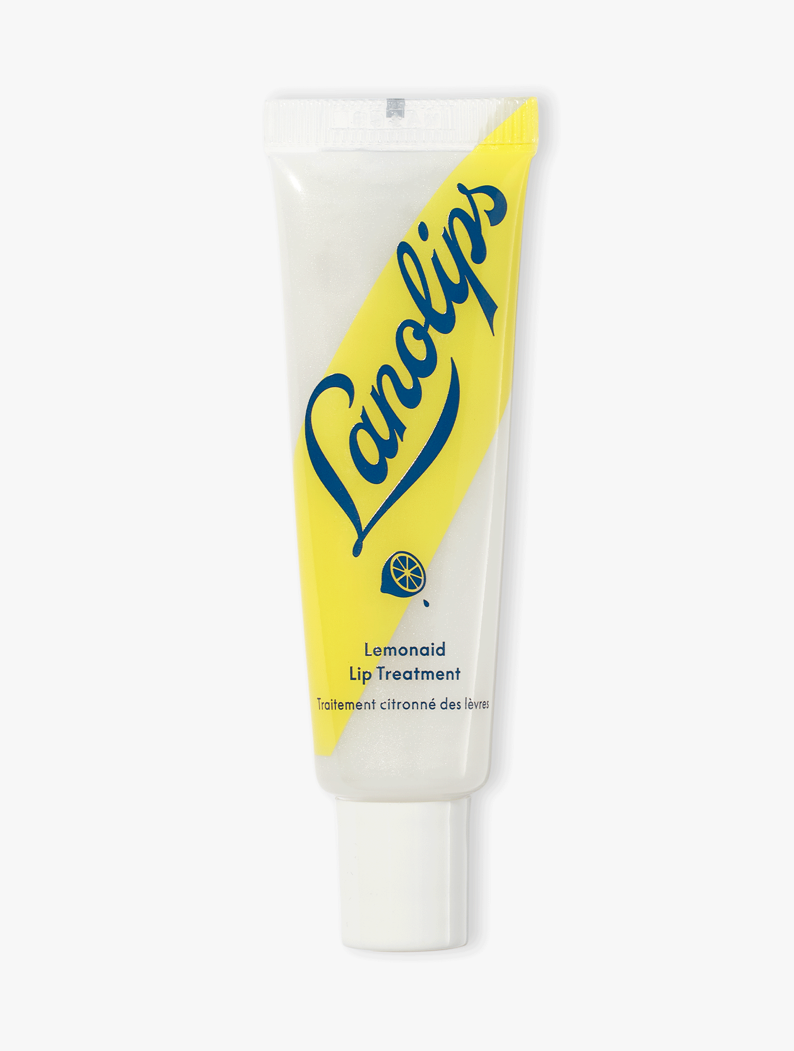 Product shot of the Lanolips Lemonaid Lip Treatment tube on a white background.
