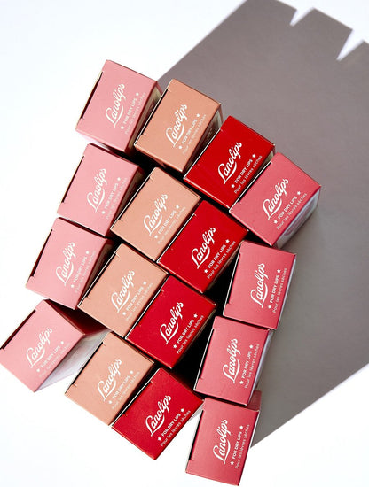 Rhubarb tinted lip balm collection