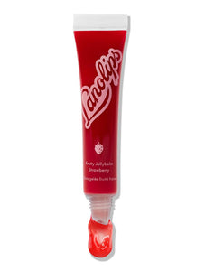 Fruity Jellybalm in Strawberry is a transparent light red tint.